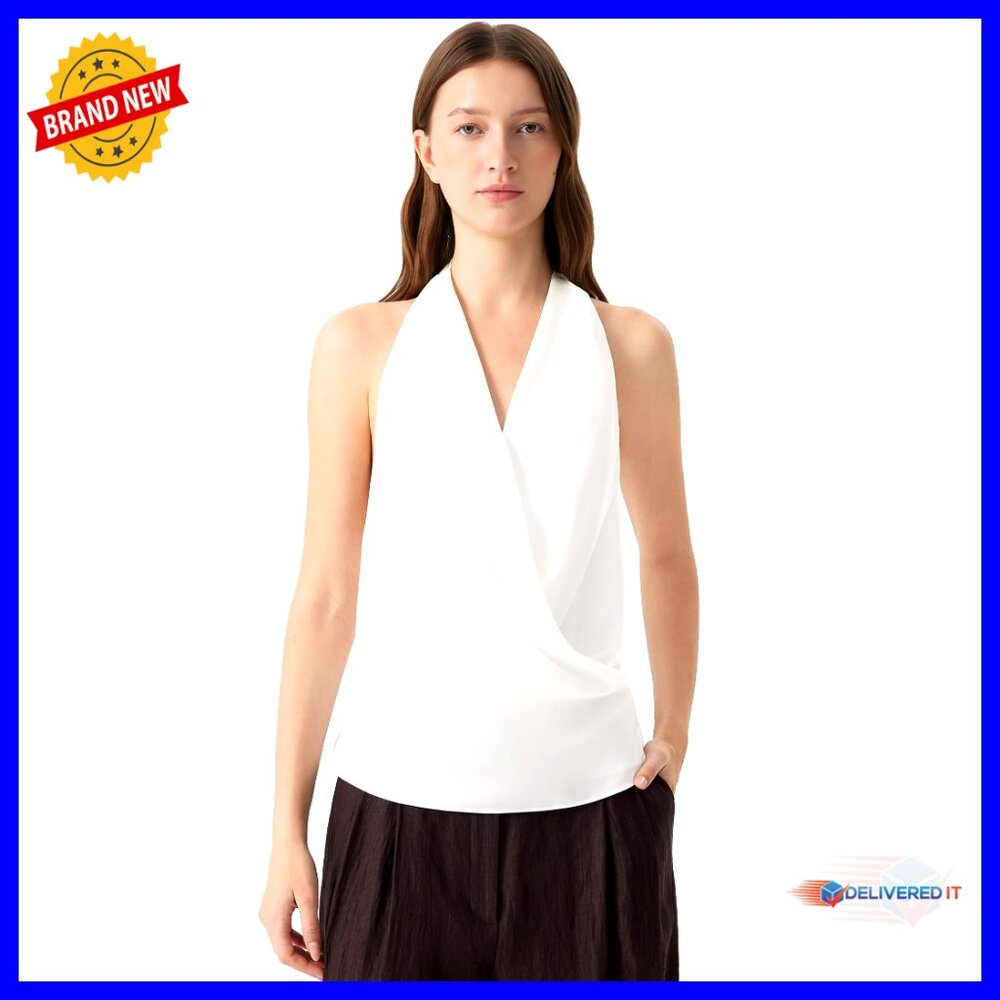 Silk Satin Tank Top Backless Halter Neck Summer Sleeveless Shirt